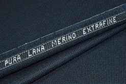 TESSUTO PURA LANA MERINO OCCHIO DI PERNICE BLU NERO