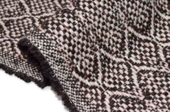 TESSUTO PURA LANA PER GIACCHE TRAMONE FILO LUREX ARGENTO