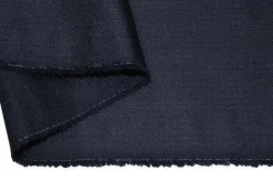 TESSUTO PURA LANA PETTINATA MICRO RIGHINA BLU