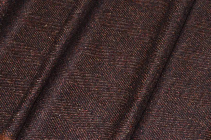 TESSUTO PURA LANA SPINATO COLOR BRUCIATO