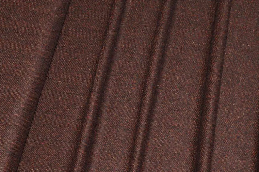 TESSUTO PURA LANA SPINATO COLOR BRUCIATO