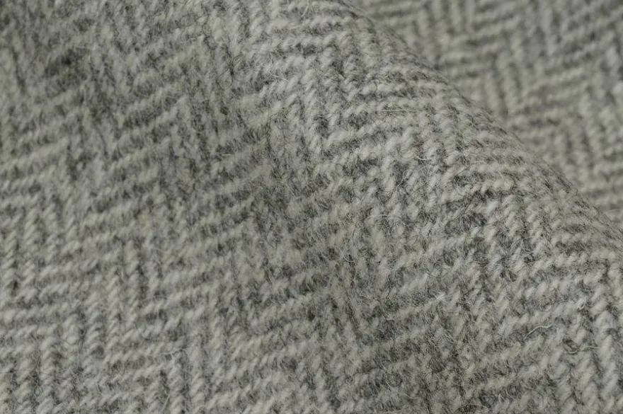 TESSUTO PURA LANA SPINATO GRIGIO