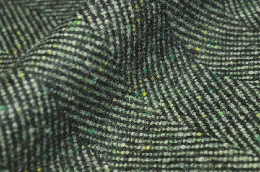 TESSUTO PURA LANA SPINATO VERDE