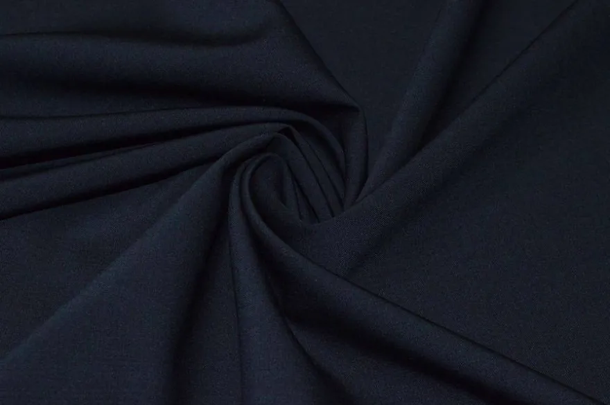 TESSUTO PURA LANA STRETCH BLU NOTTE