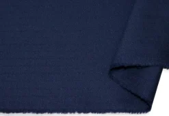 TESSUTO PURA LANA STRETCH GESSATO LUREX BLU