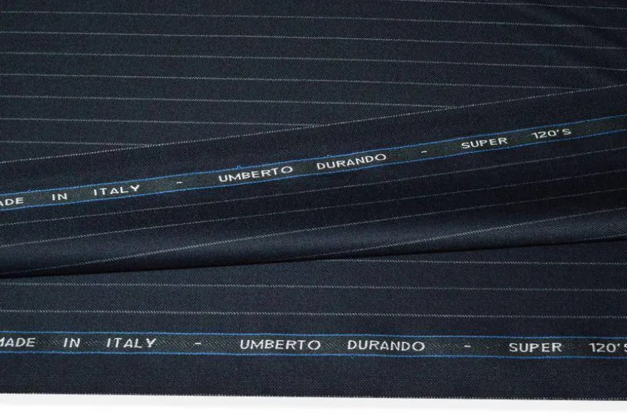 TESSUTO PURA LANA SUPER 120'S GESSATO BLU