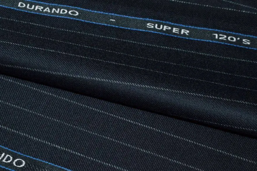 TESSUTO PURA LANA SUPER 120'S GESSATO BLU