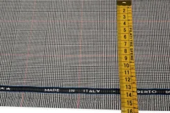 TESSUTO PURA LANA SUPER 120'S PRINCIPE DI GALLES RIQUARDO ROSSO