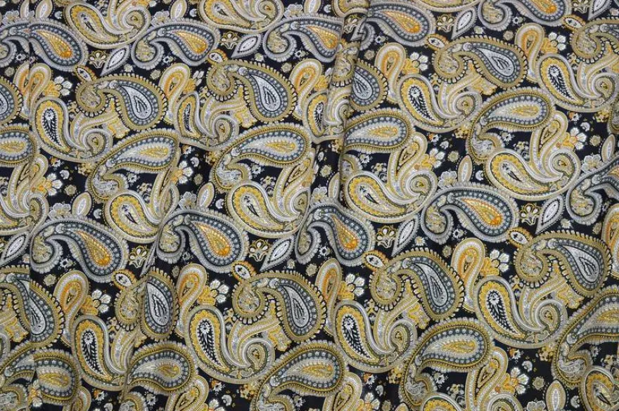 TESSUTO PURA VISCOSA DISEGNO CASHMERE GRIGIO