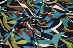 TESSUTO PURA VISCOSA FANTASIA MODA MULTICOLOR 116