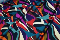 TESSUTO PURA VISCOSA FANTASIA MODA MULTICOLOR 117