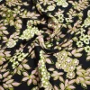 TESSUTO PURA VISCOSA FIORE VERDE FONDO NERO