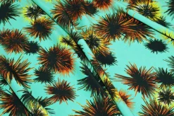 TESSUTO PURA VISCOSA FONDO VERDE ACQUA