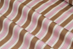 TESSUTO PURO COTONE CAMICERIA RIGA BEIGE E ROSA