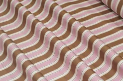 TESSUTO PURO COTONE CAMICERIA RIGA BEIGE E ROSA