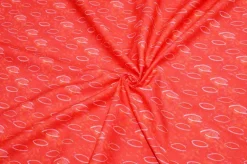 TESSUTO PURO COTONE FANTASIA SFUMATA CORALLO