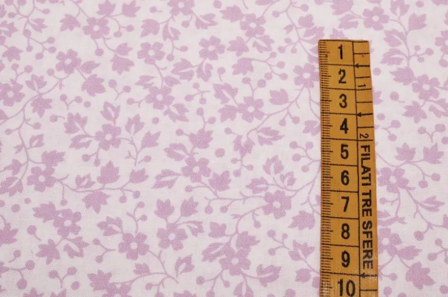 TESSUTO PURO COTONE FANTASIE PATCHWORK ABBINATE LILLA