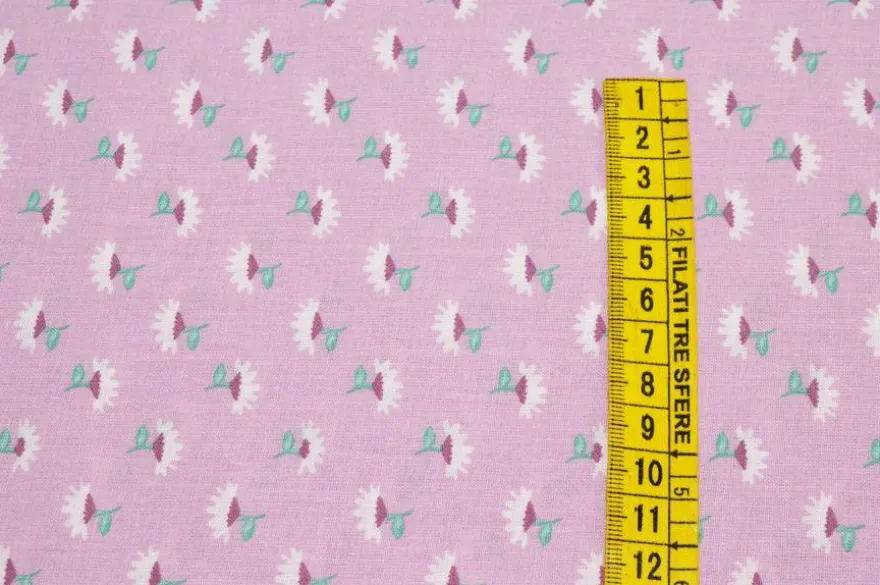 TESSUTO PURO COTONE FANTASIE PATCHWORK ABBINATE LILLA