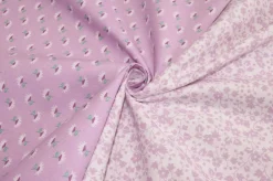 TESSUTO PURO COTONE FANTASIE PATCHWORK ABBINATE LILLA