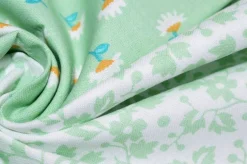 TESSUTO PURO COTONE FANTASIE PATCHWORK ABBINATE VERDE