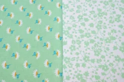 TESSUTO PURO COTONE FANTASIE PATCHWORK ABBINATE VERDE