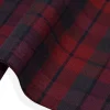 TESSUTO PURO COTONE TARTAN ROSSO GRIGIO