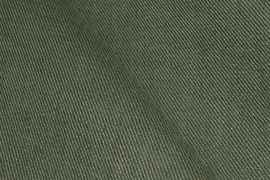 TESSUTO PURO LINO ABITI UOMO VERDE MILITARE