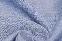 TESSUTO PURO LINO AZZURRO MELANGE