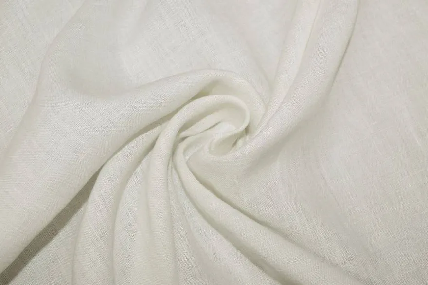 TESSUTO PURO LINO BIANCO