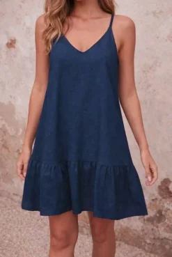 TESSUTO PURO LINO CAMICERIA BLU