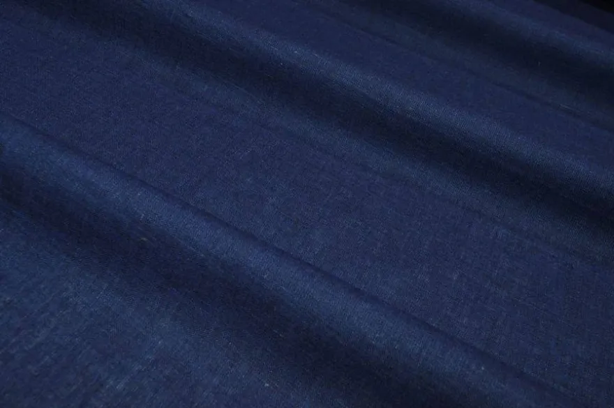 TESSUTO PURO LINO CAMICERIA BLU