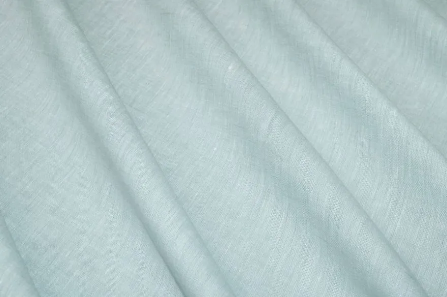 TESSUTO PURO LINO CELESTE