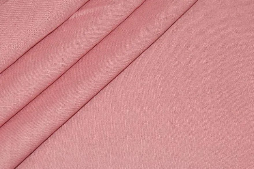 TESSUTO PURO LINO COLORE ROSA