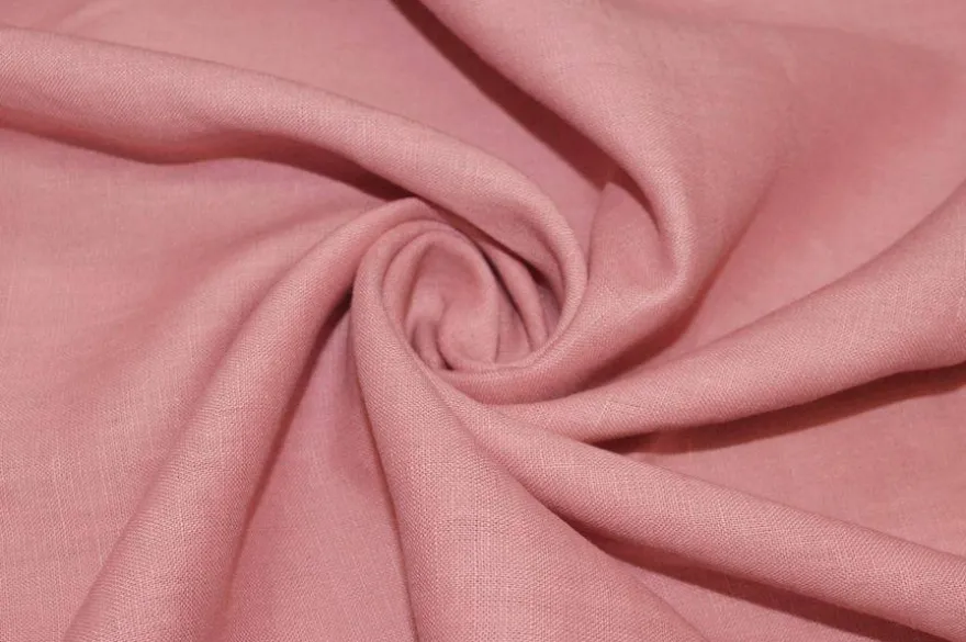 TESSUTO PURO LINO COLORE ROSA
