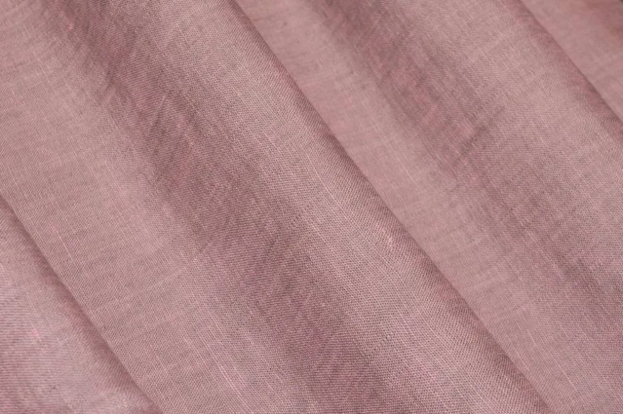 TESSUTO PURO LINO DA CAMICERIA ROSA MELANGE