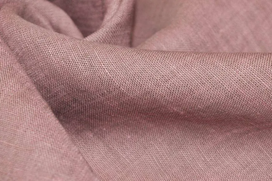 TESSUTO PURO LINO DA CAMICERIA ROSA MELANGE