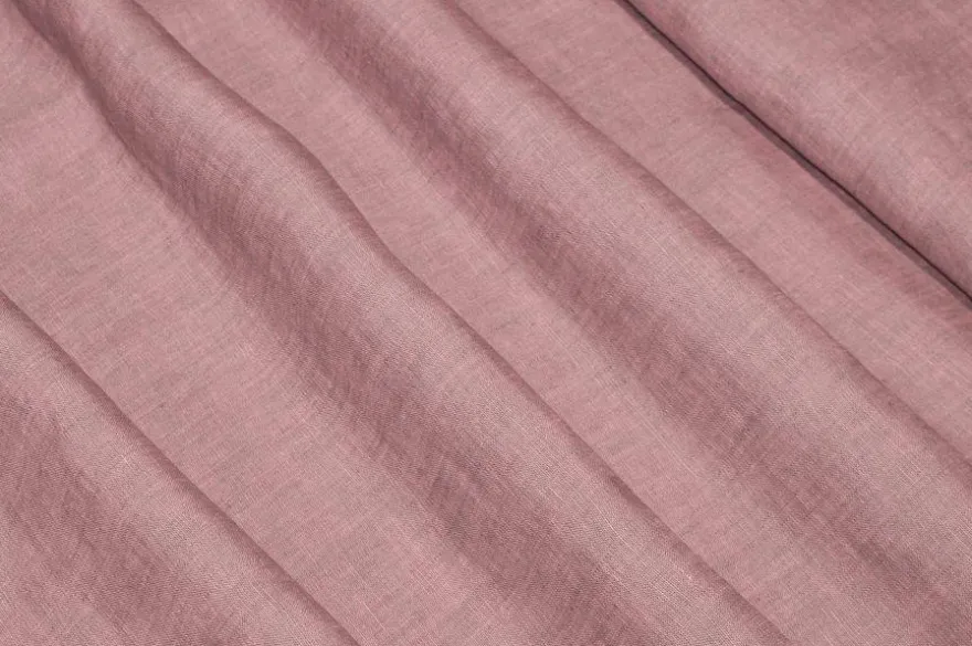 TESSUTO PURO LINO DA CAMICERIA ROSA MELANGE