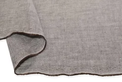 TESSUTO PURO LINO DIAGONALE MARRONE