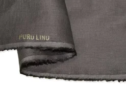 TESSUTO PURO LINO GRIGIO/FANGO