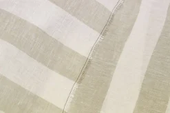 TESSUTO PURO LINO RIGONE BIANCO BEIGE
