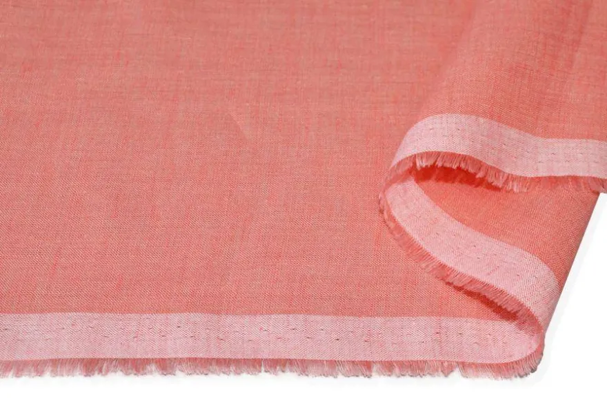 TESSUTO PURO LINO ROSA VIVO
