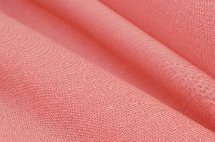 TESSUTO PURO LINO ROSA VIVO