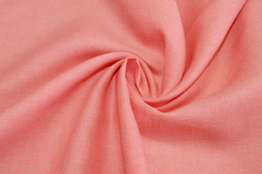 TESSUTO PURO LINO ROSA VIVO