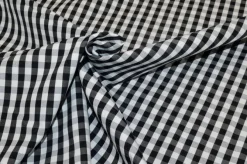 TESSUTO QUADRETTO BIANCO E NERO
