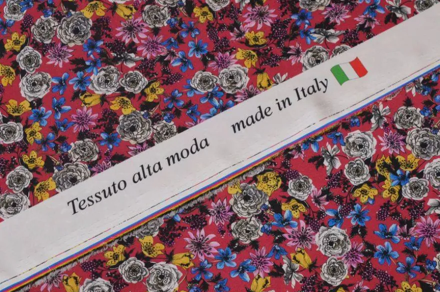 TESSUTO RASATELLO ELASTICIZZATO FANTASIA FLOREALE
