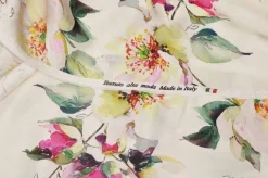 TESSUTO RASATELLO PURA VISCOSA FANTASIA MODA BEIGE