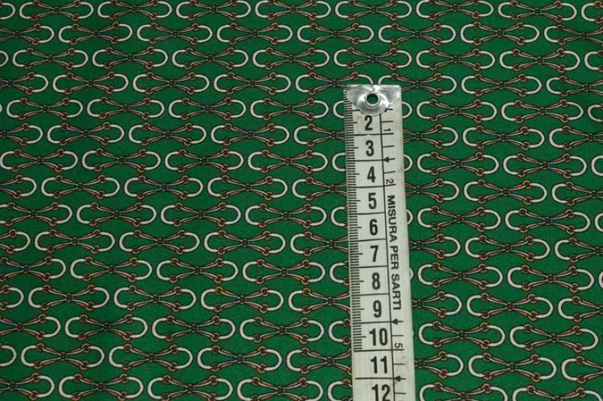TESSUTO RASATELLO STREATCH FANTASIA ALTA MODA VERDE