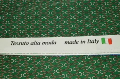 TESSUTO RASATELLO STREATCH FANTASIA ALTA MODA VERDE