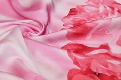 TESSUTO RASATELLO VISCOSA STRETCH FANTASIA ROSE