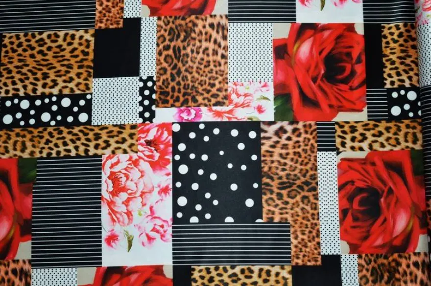 TESSUTO RASONE FANTASIA PATCHWORK ALTA MODA